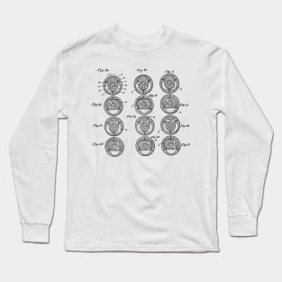 Rotary Internal Combustion Engine Vintage Patent Hand Drawing Long Sleeve T-Shirt